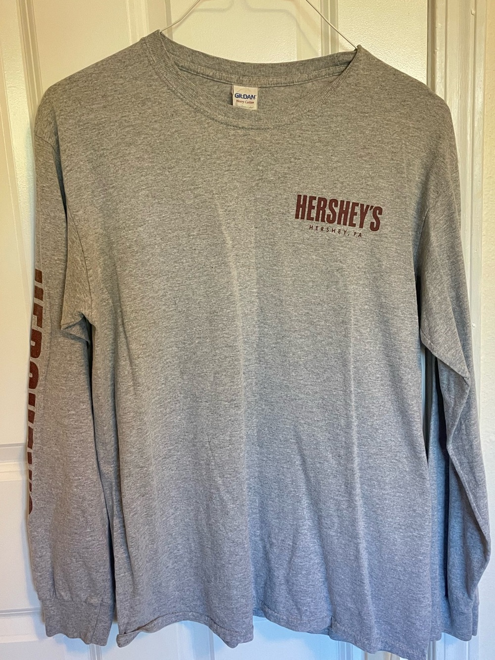 Hershey's Gray Long Sleeve Logo Tee
